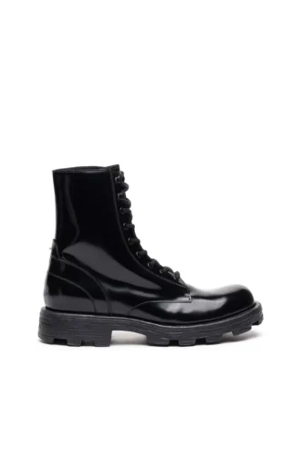 d-hammer bt D-Hammer-Combat boots i glansigt läder