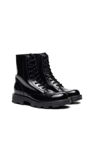 d-hammer bt D-Hammer-Combat boots i glansigt läder