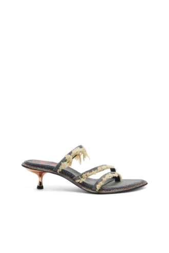 d-havanna kittie D-Havanna Kittie-Frayed-denim mules med kristaller