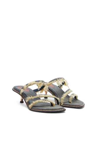 d-havanna kittie D-Havanna Kittie-Frayed-denim mules med kristaller