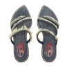 d-havanna kittie D-Havanna Kittie-Frayed-denim mules med kristaller d-havanna kittie D-Havanna Kittie-Frayed-denim mules med kristaller