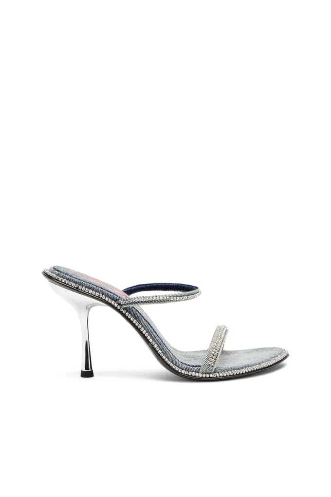 d-havanna sdl D-Havanna-Mules med klack i kristallfärgad denim d-havanna sdl D-Havanna-Mules med klack i kristallfärgad denim