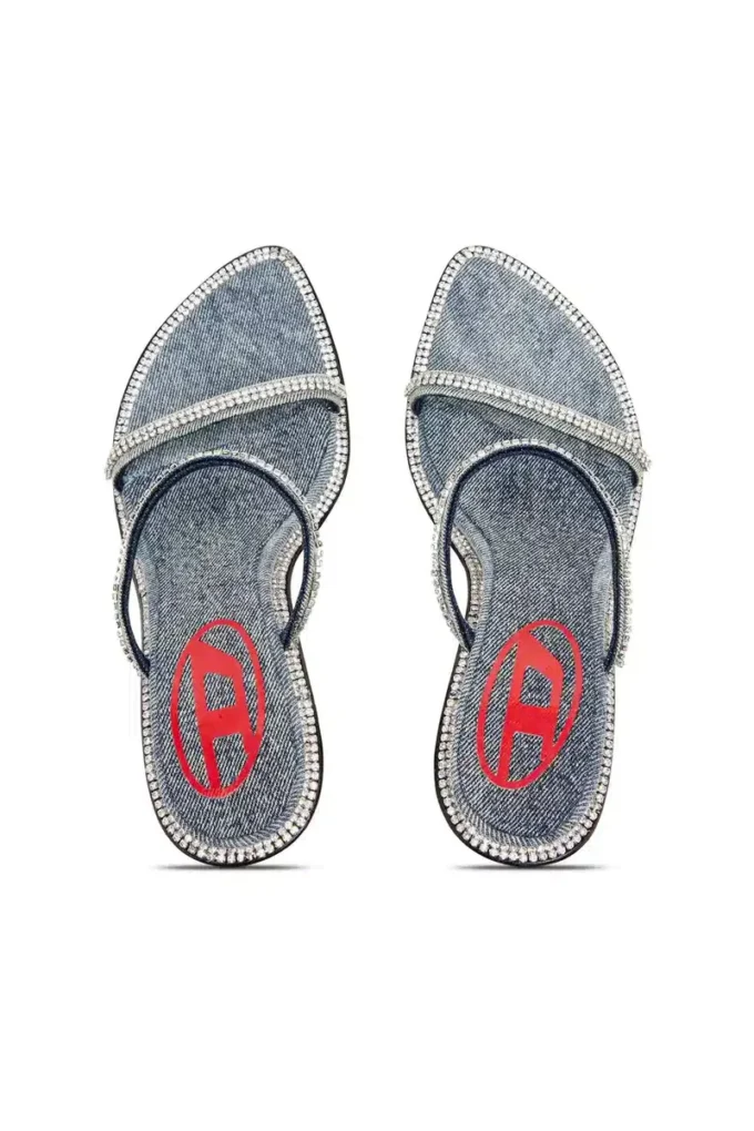 d-havanna sdl D-Havanna-Mules med klack i kristallfärgad denim d-havanna sdl D-Havanna-Mules med klack i kristallfärgad denim