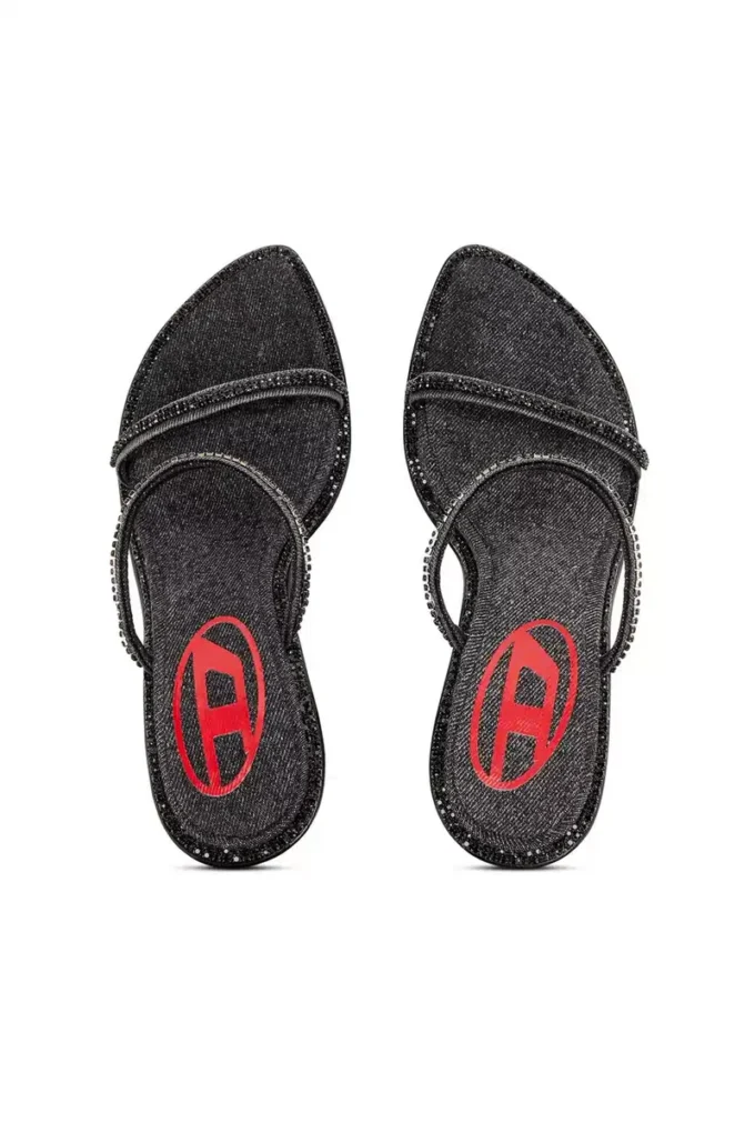 d-havanna sdl D-Havanna-Mules med klack i kristallfärgad denim d-havanna sdl D-Havanna-Mules med klack i kristallfärgad denim