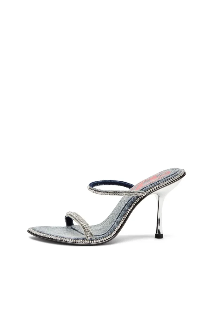 d-havanna sdl D-Havanna-Mules med klack i kristallfärgad denim d-havanna sdl D-Havanna-Mules med klack i kristallfärgad denim