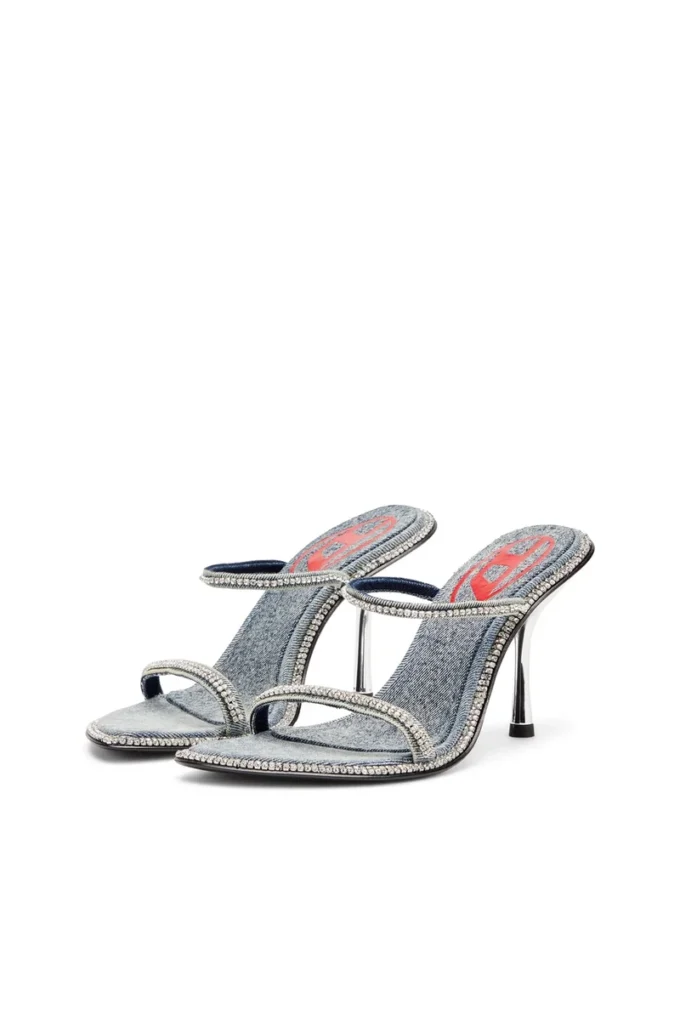 d-havanna sdl D-Havanna-Mules med klack i kristallfärgad denim d-havanna sdl D-Havanna-Mules med klack i kristallfärgad denim