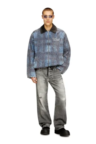 d-ivar-s1 Jacka i grafisk bouclé-denim