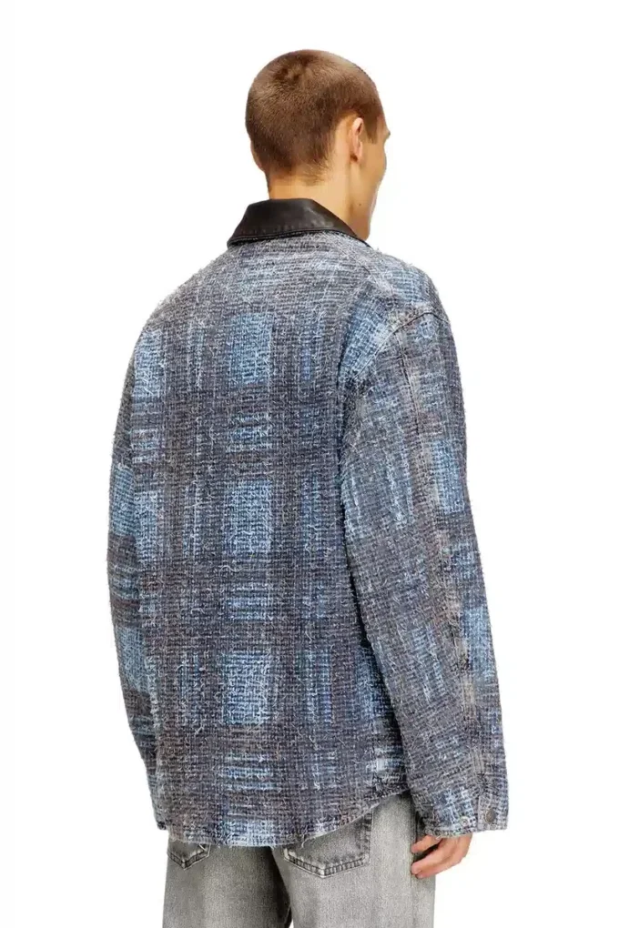 d-ivar-s1 Jacka i grafisk bouclé-denim d-ivar-s1 Jacka i grafisk bouclé-denim
