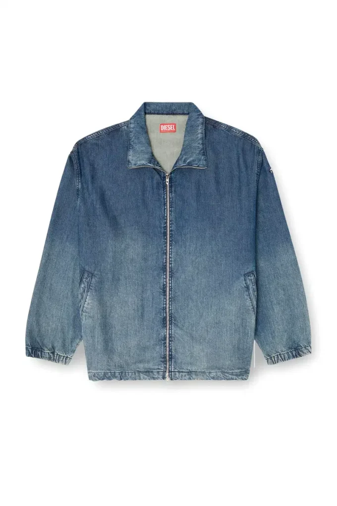 d-krap-s6 Jacka med dragkedja i mjuk denim