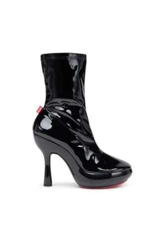 d-lake platform midb zip stretch D-Lake-Platform ankelstövlar i lackerad stretch-PU