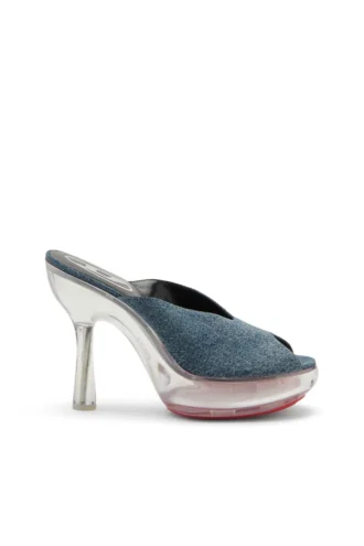 d-lake platform sdl D-Lake-Platform mules i denim och plexiglas
