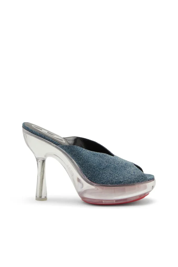 d-lake platform sdl D-Lake-Platform mules i denim och plexiglas d-lake platform sdl D-Lake-Platform mules i denim och plexiglas