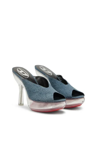 d-lake platform sdl D-Lake-Platform mules i denim och plexiglas