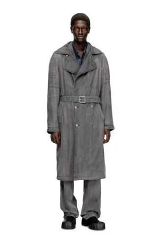 d-matthew-s Trenchcoat i mönstrat denim