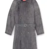 d-matthew-s Trenchcoat i mönstrat denim d-matthew-s Trenchcoat i mönstrat denim