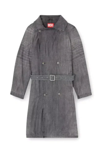 d-matthew-s Trenchcoat i mönstrat denim