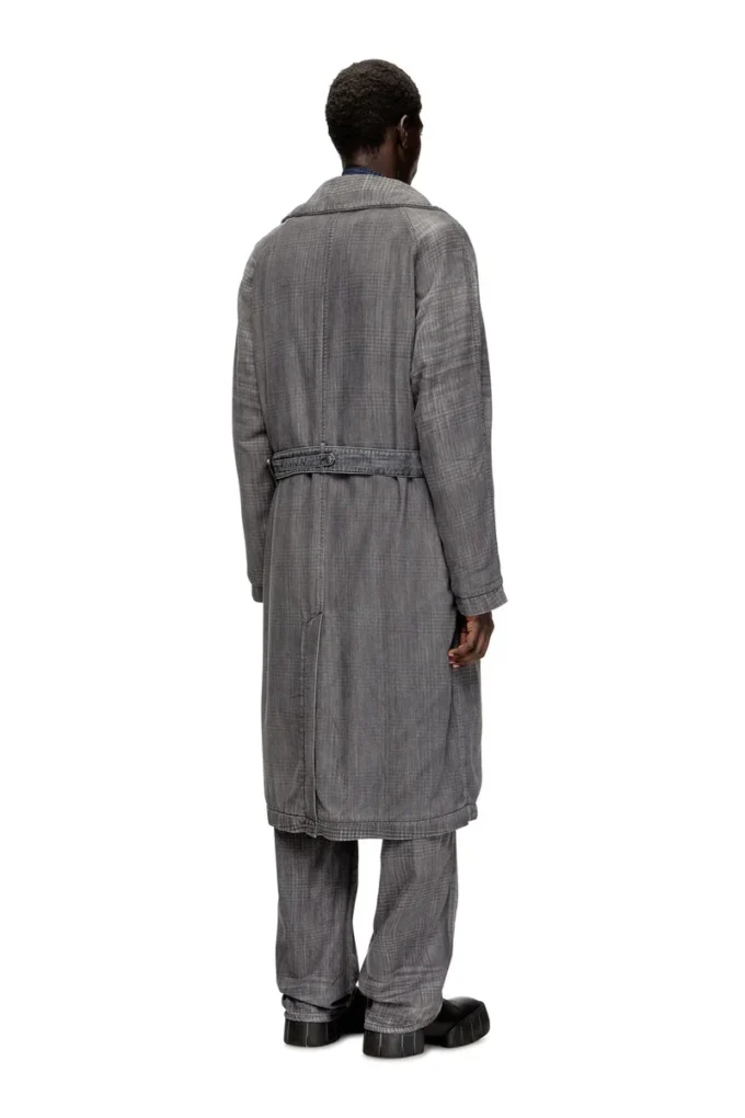 d-matthew-s Trenchcoat i mönstrat denim d-matthew-s Trenchcoat i mönstrat denim