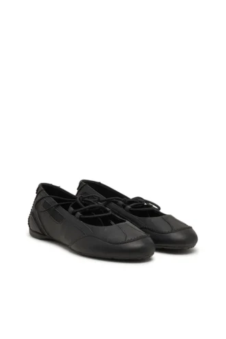 d-mile ballerina snörning w D-Mile-Snörningsballerinaskor i läder och mesh d-mile ballerina snörning w D-Mile-Snörningsballerinaskor i läder och mesh