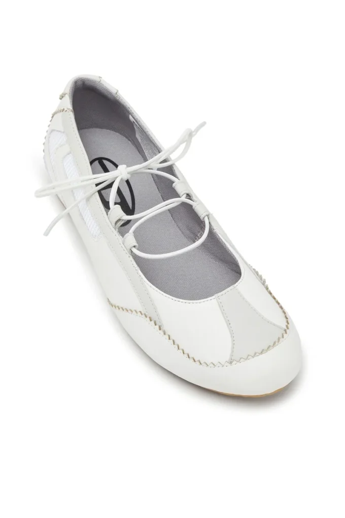 d-mile ballerina snörning w D-Mile-Snörningsballerinaskor i läder och mesh d-mile ballerina snörning w D-Mile-Snörningsballerinaskor i läder och mesh