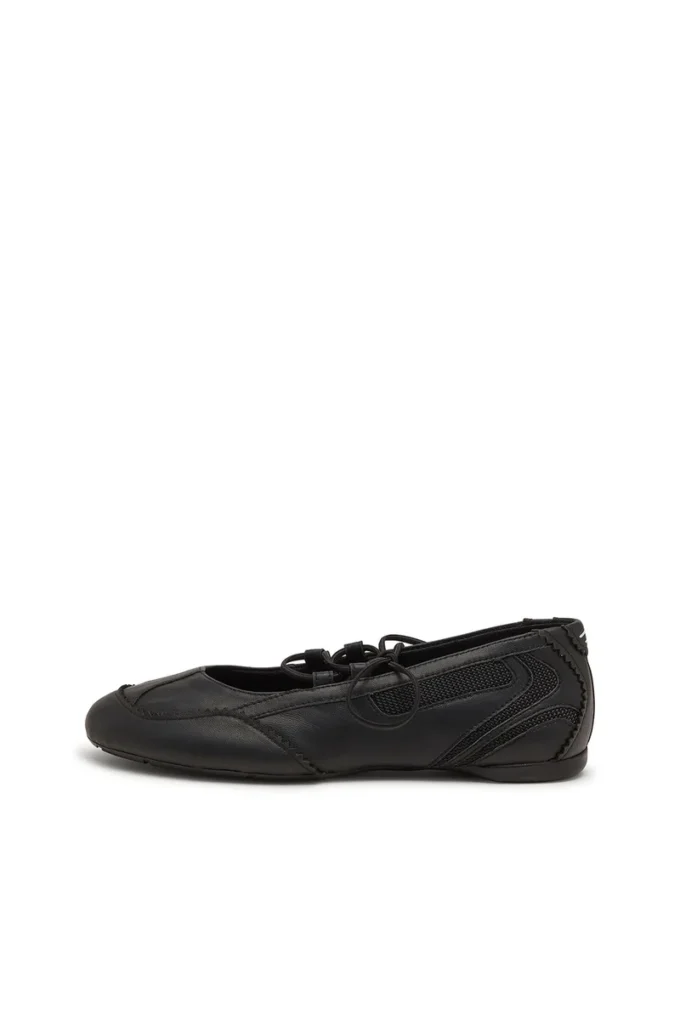 d-mile ballerina snörning w D-Mile-Snörningsballerinaskor i läder och mesh d-mile ballerina snörning w D-Mile-Snörningsballerinaskor i läder och mesh