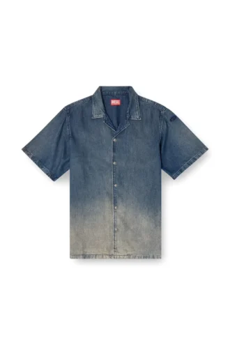 d-nabil-s3 Bowlingskjorta i gradientfluid denim