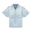 d-nabil-s4 Bowlingskjorta i marmorerad denim d-nabil-s4 Bowlingskjorta i marmorerad denim