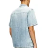 d-nabil-s4 Bowlingskjorta i marmorerad denim d-nabil-s4 Bowlingskjorta i marmorerad denim