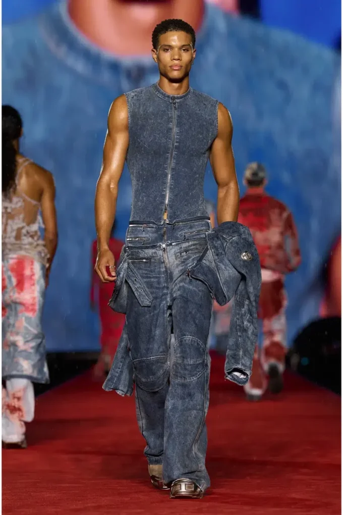 d-calur-fse Jeansjacka med dragkedjedetaljer i bikerstil d-calur-fse Jeansjacka med dragkedjedetaljer i bikerstil