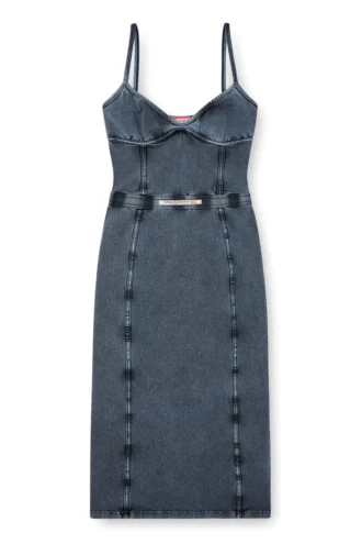 d-ony Midiklänning i jersey med denimlook