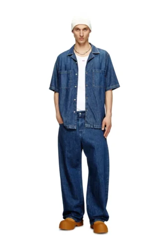 d-paroshort Bowling skjorta i denim
