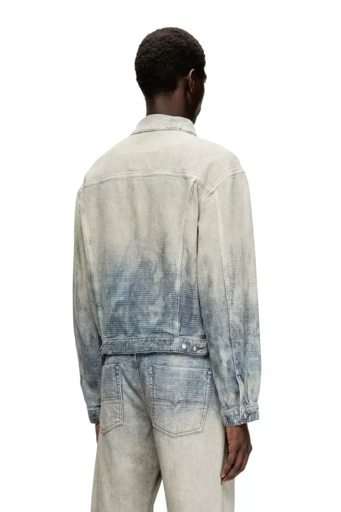 d-ranger Truckerjacka i Prince of Wales-jacquarddenim d-ranger Truckerjacka i Prince of Wales-jacquarddenim