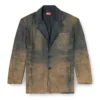 d-reg-s Blazer i flytande nyanserad denim d-reg-s Blazer i flytande nyanserad denim