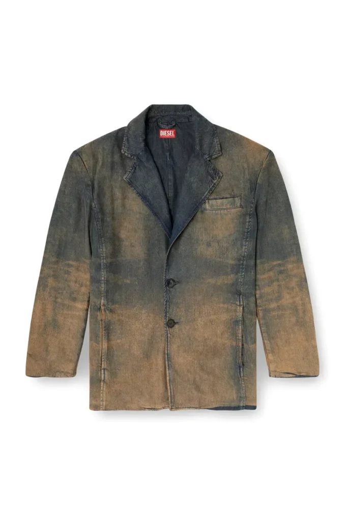 d-reg-s Blazer i flytande nyanserad denim d-reg-s Blazer i flytande nyanserad denim
