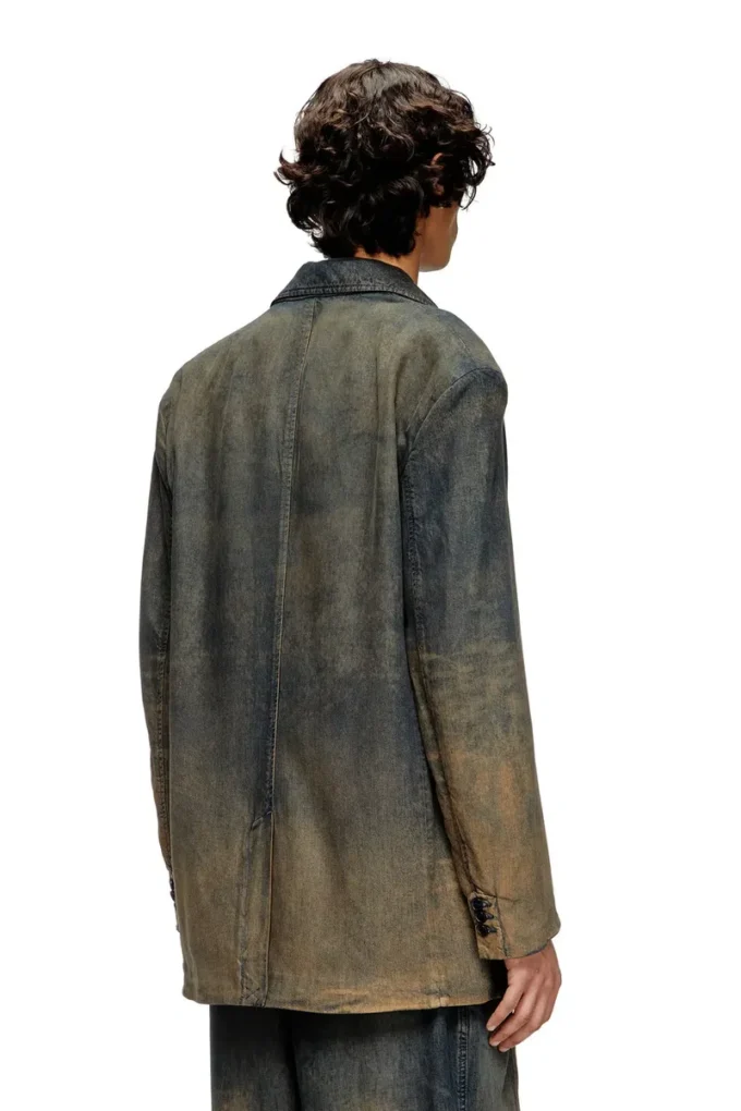 d-reg-s Blazer i flytande nyanserad denim d-reg-s Blazer i flytande nyanserad denim