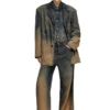 d-reg-s Blazer i flytande nyanserad denim d-reg-s Blazer i flytande nyanserad denim