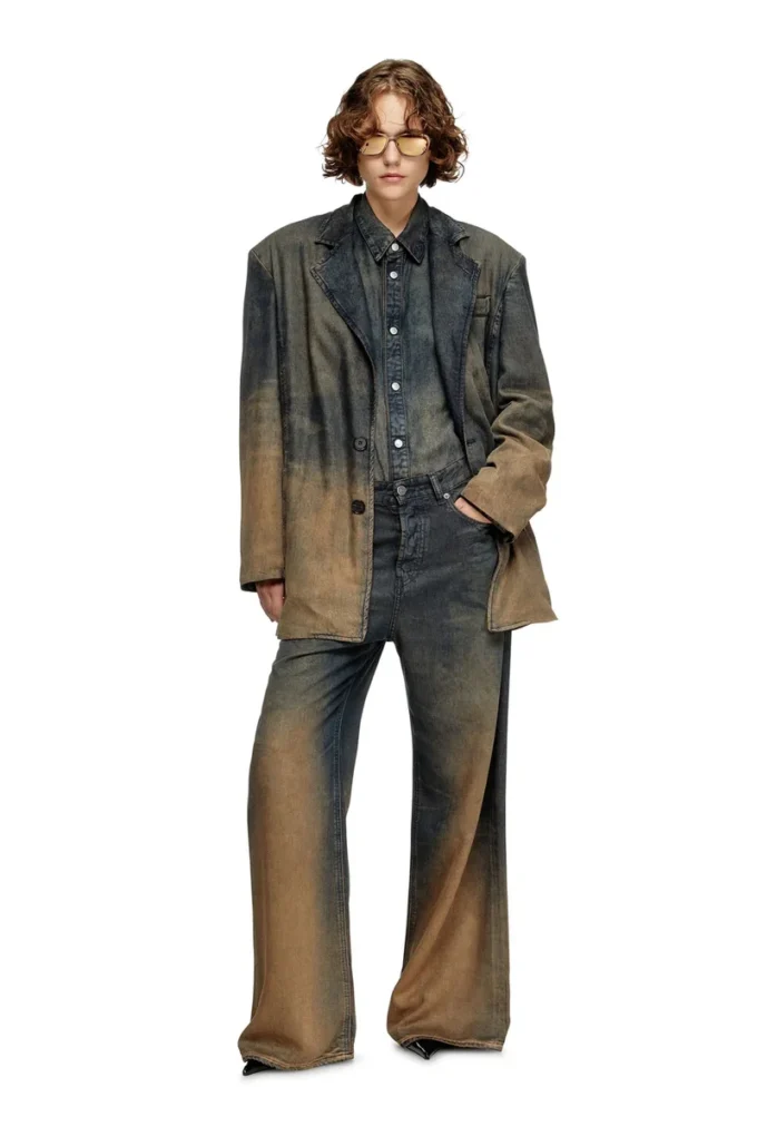 d-reg-s Blazer i flytande nyanserad denim d-reg-s Blazer i flytande nyanserad denim