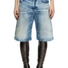 d-rixford-s Jeansshorts med textutskrift