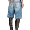 d-rixford-s Jeansshorts med textutskrift