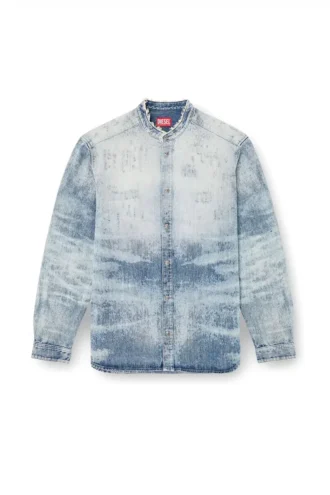 d-simp-fsh Skjorta i slitna honeycomb-denim