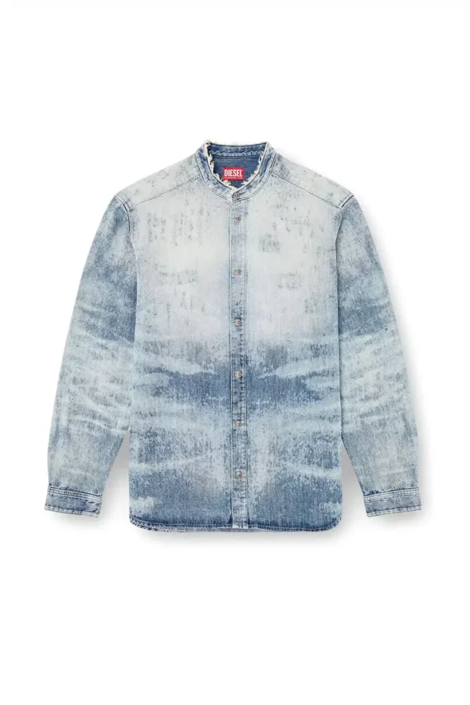 d-simp-fsh Skjorta i slitna honeycomb-denim d-simp-fsh Skjorta i slitna honeycomb-denim
