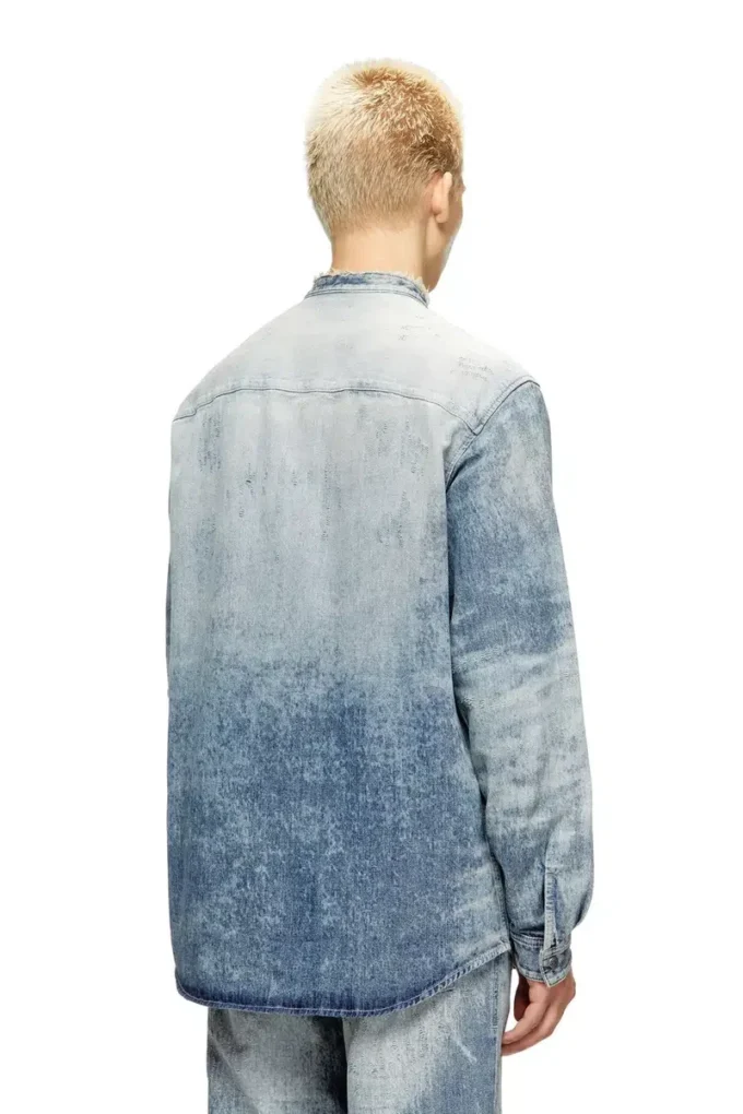 d-simp-fsh Skjorta i slitna honeycomb-denim d-simp-fsh Skjorta i slitna honeycomb-denim