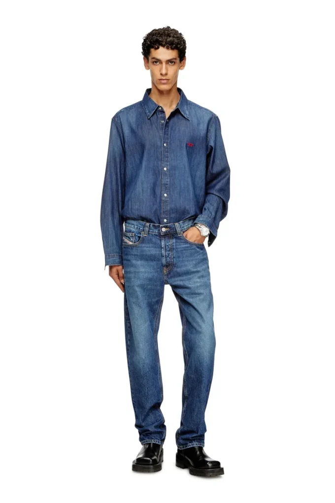 d-simply Denimskjorta med broderad logotyp d-simply Denimskjorta med broderad logotyp