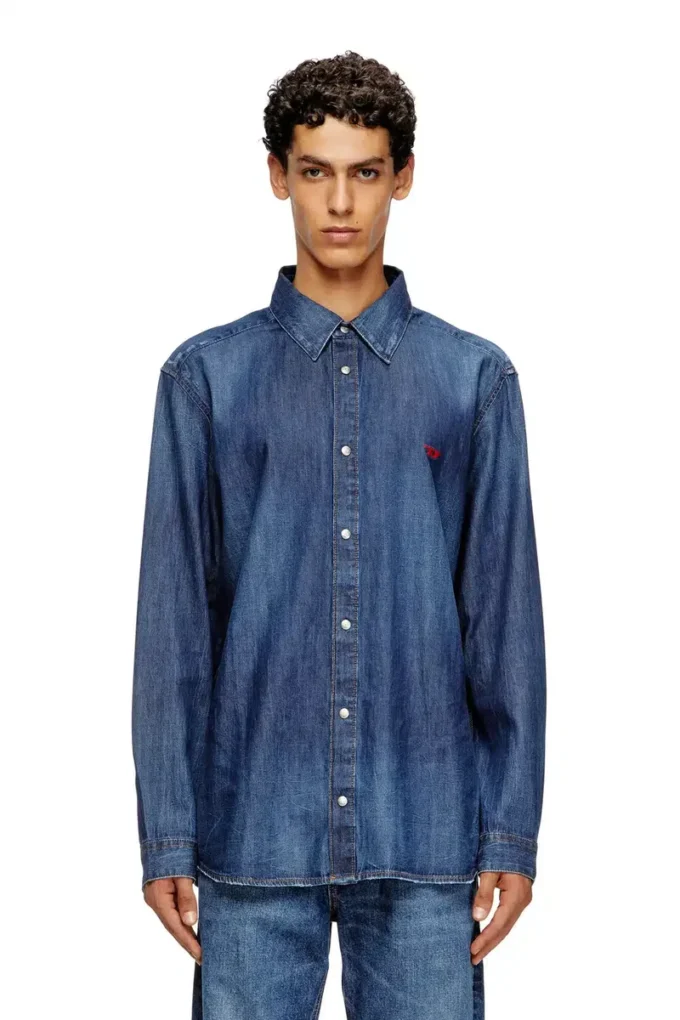 d-simply Denimskjorta med broderad logotyp d-simply Denimskjorta med broderad logotyp