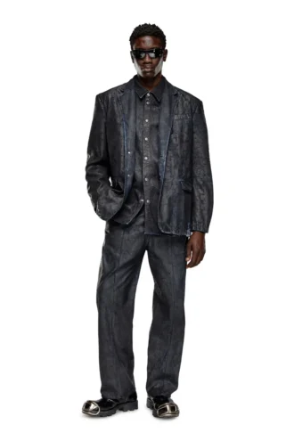 d-simply-fse Denimskjorta med craquelé-beläggning