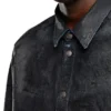 d-simply-fse Denimskjorta med craquelé-beläggning d-simply-fse Denimskjorta med craquelé-beläggning