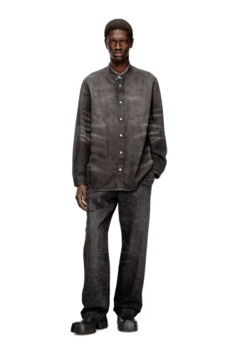 d-simply-fsh Skjorta i slitna honeycomb-denim
