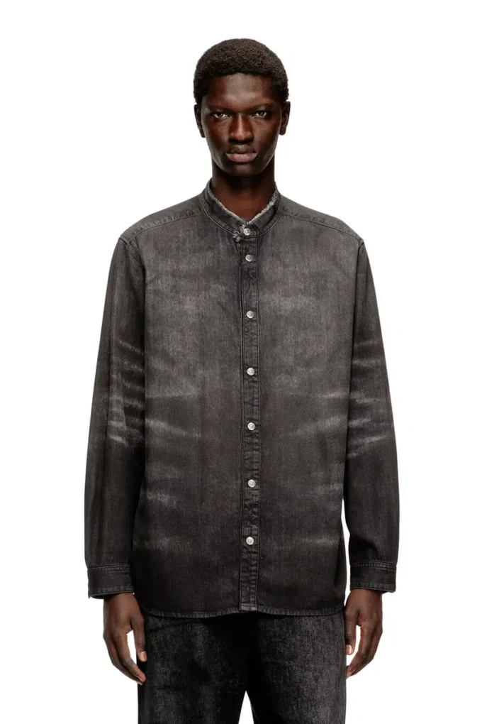 d-simply-fsh Skjorta i slitna honeycomb-denim d-simply-fsh Skjorta i slitna honeycomb-denim