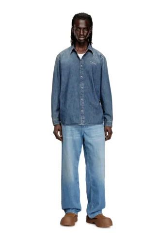 d-simply-s15 Jeansskjorta med broderi på ryggen