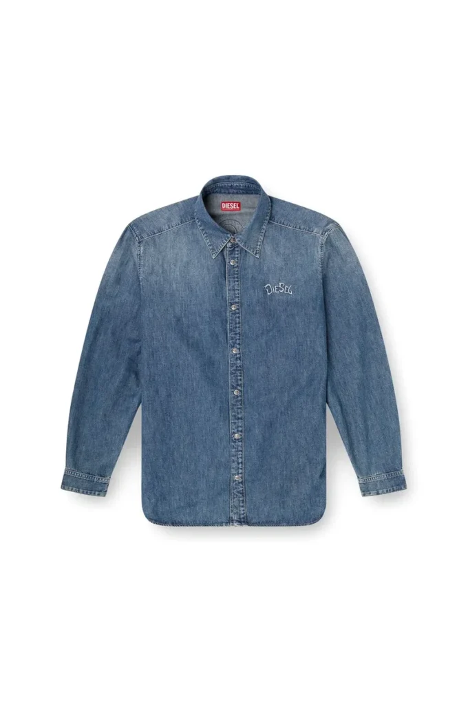 d-simply-s15 Jeansskjorta med broderi på ryggen