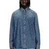 d-simply-s15 Jeansskjorta med broderi på ryggen